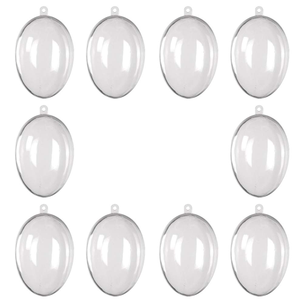 10Pcs Creative Funny Easter Egg Box - Transparent Plastic Egg Decorations for Easter Party Supplies, DIY Crafts, Home Decor & Gift Giving
