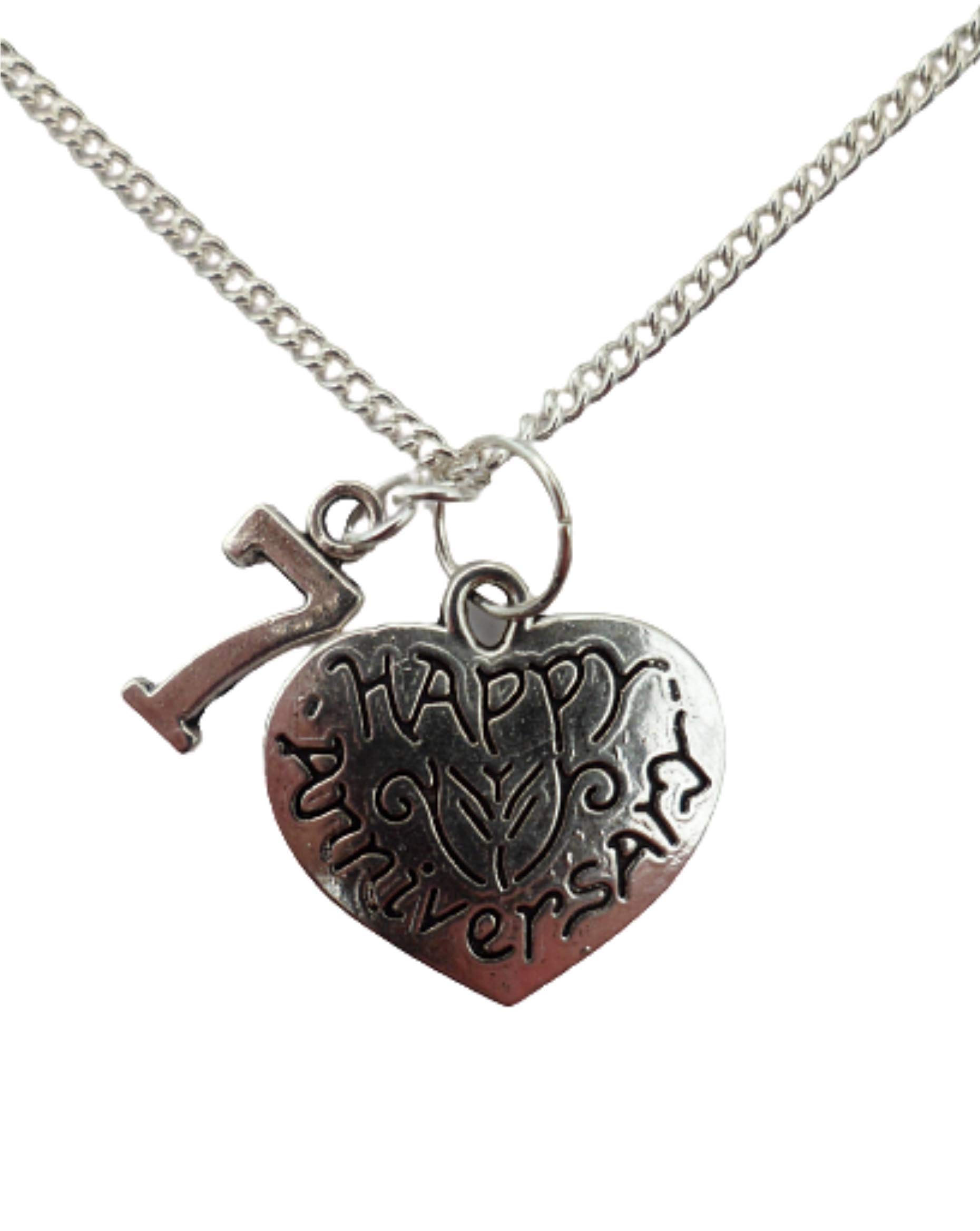 Silver Plated Number 7 Charm Necklace - Elegant Anniversary Gift for Her, Romantic Jewelry for Couples, Birthday, Valentine's Day & Special Occasions