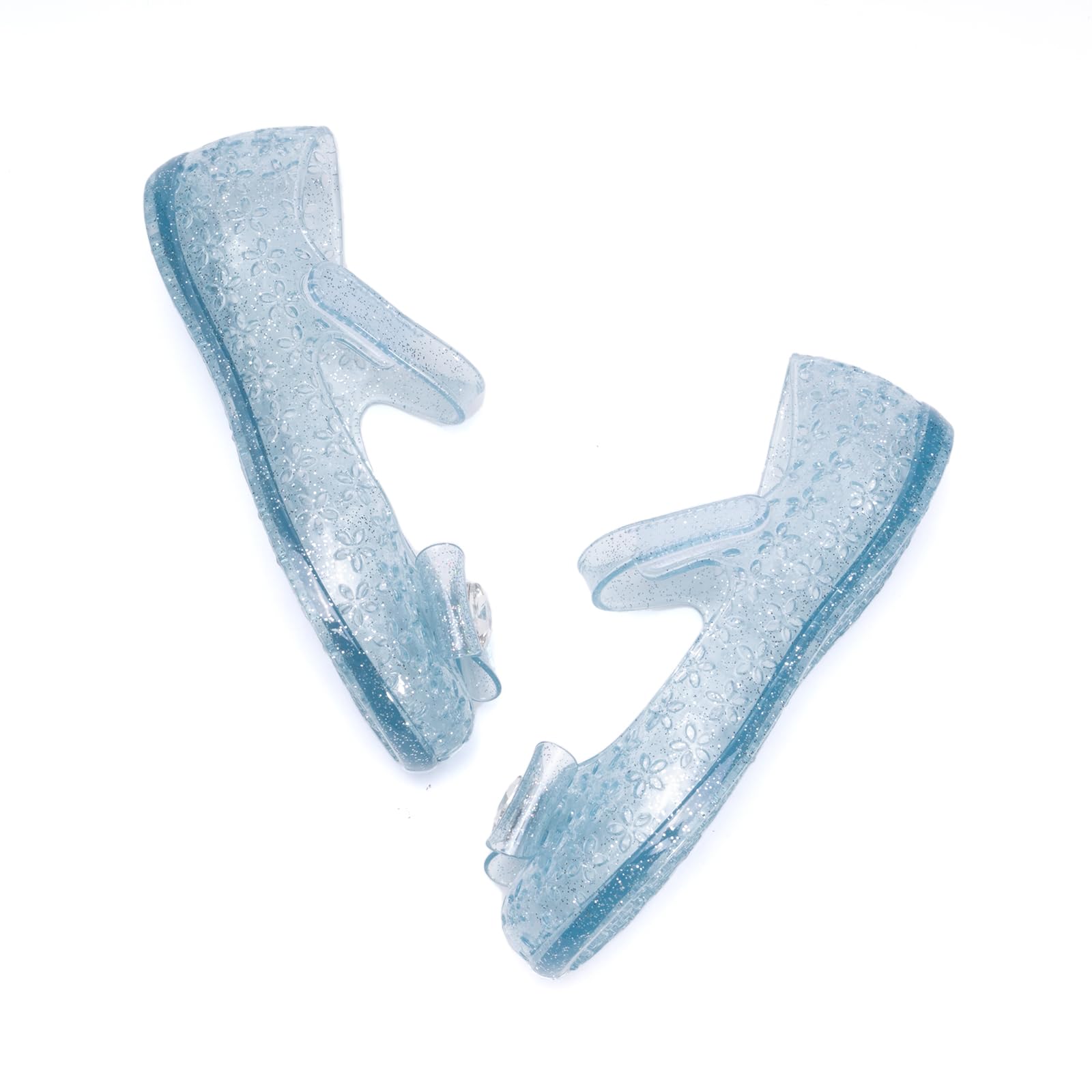 Frozen Elsa Sparkly Mary Jane Shoes for Girls - Princess Cosplay Dance Party Flats - Perfect for Halloween, Birthday Parties & Dress-Up Play