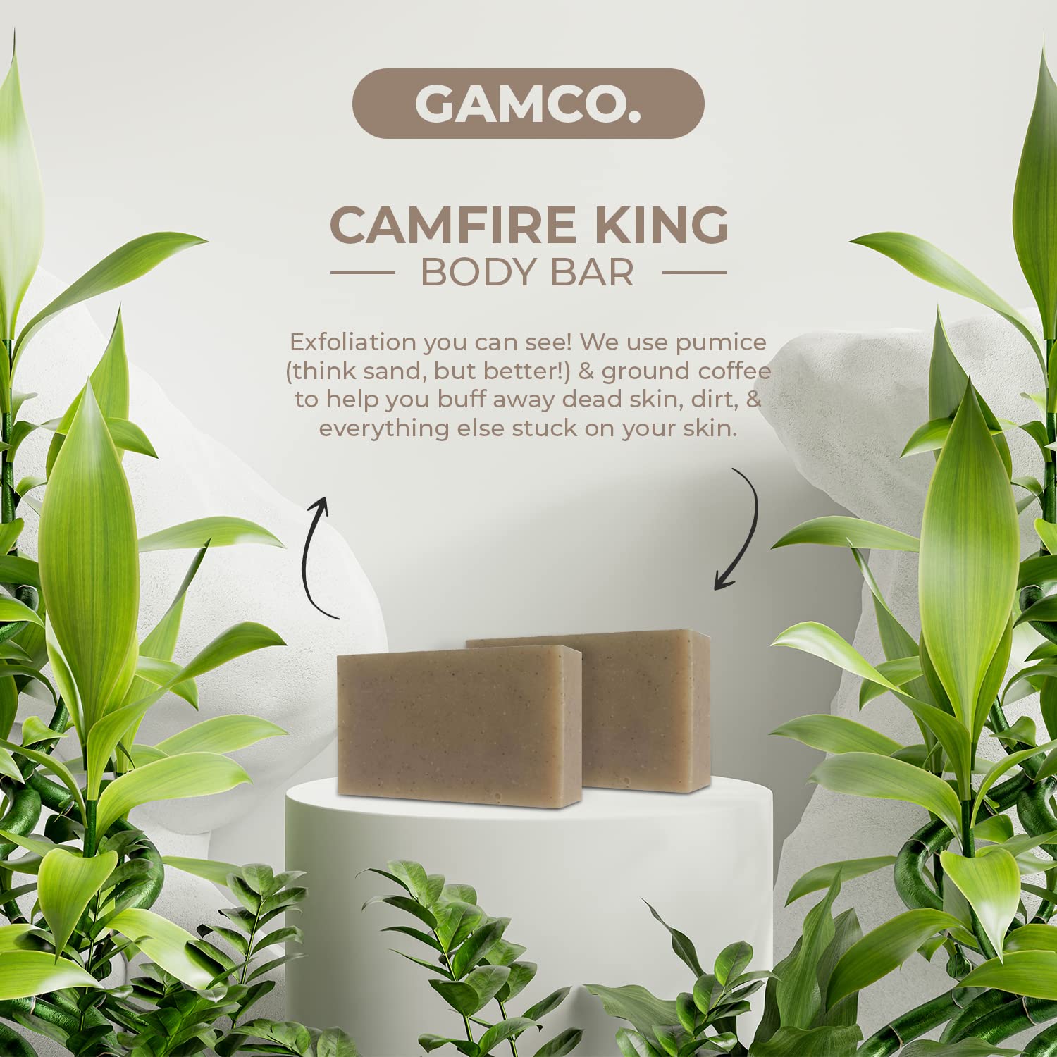 Campfire King Body Bars - Coarse Exfoliating Soap for Men & Women | Natural Skincare for Dry Skin & Rough Areas | Perfect for Post-Workout, Camping & Outdoor Adventures