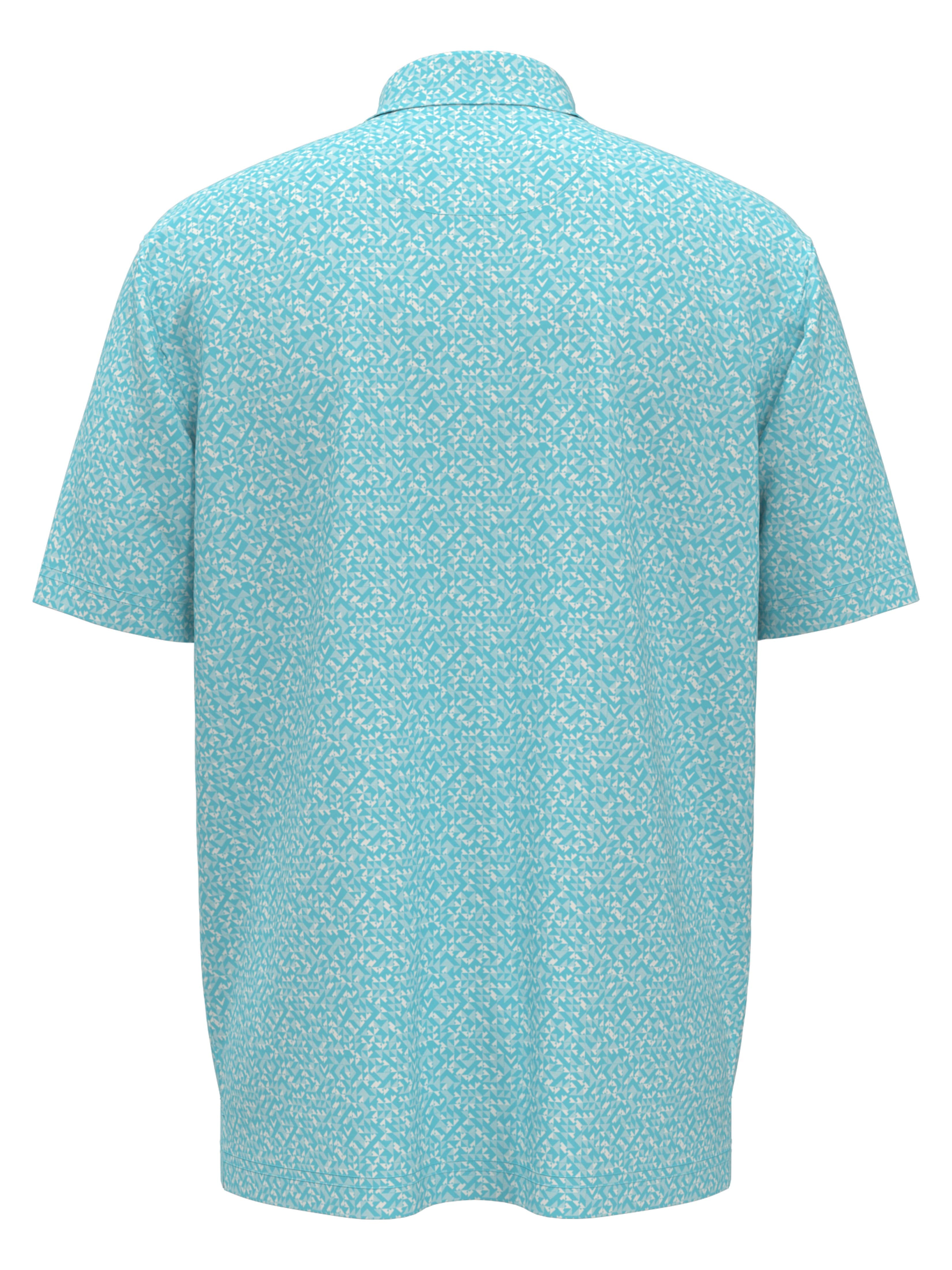 Men's Linear Chevron Print Golf Polo Shirt - Breathable & Stylish for Golf, Casual Wear & Outdoor Activities