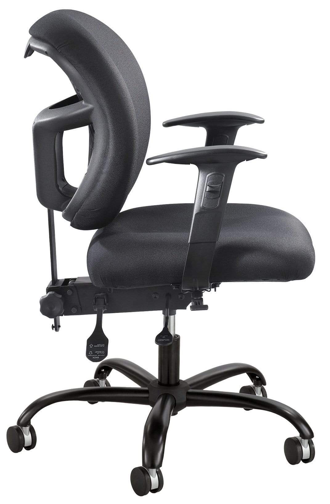 Safco Alday 24-Hour Ergonomic Office Chair [3391BL] - Comfortable Mesh Back & Adjustable Height for Long Work Hours, Home Office & Gaming Setup