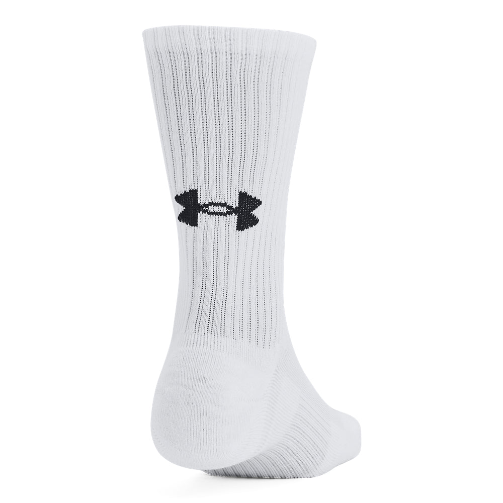 Under Armour Men's Tech Cotton Crew Socks 6-Pack - Moisture Wicking Athletic Socks for Running, Gym & Everyday Comfort