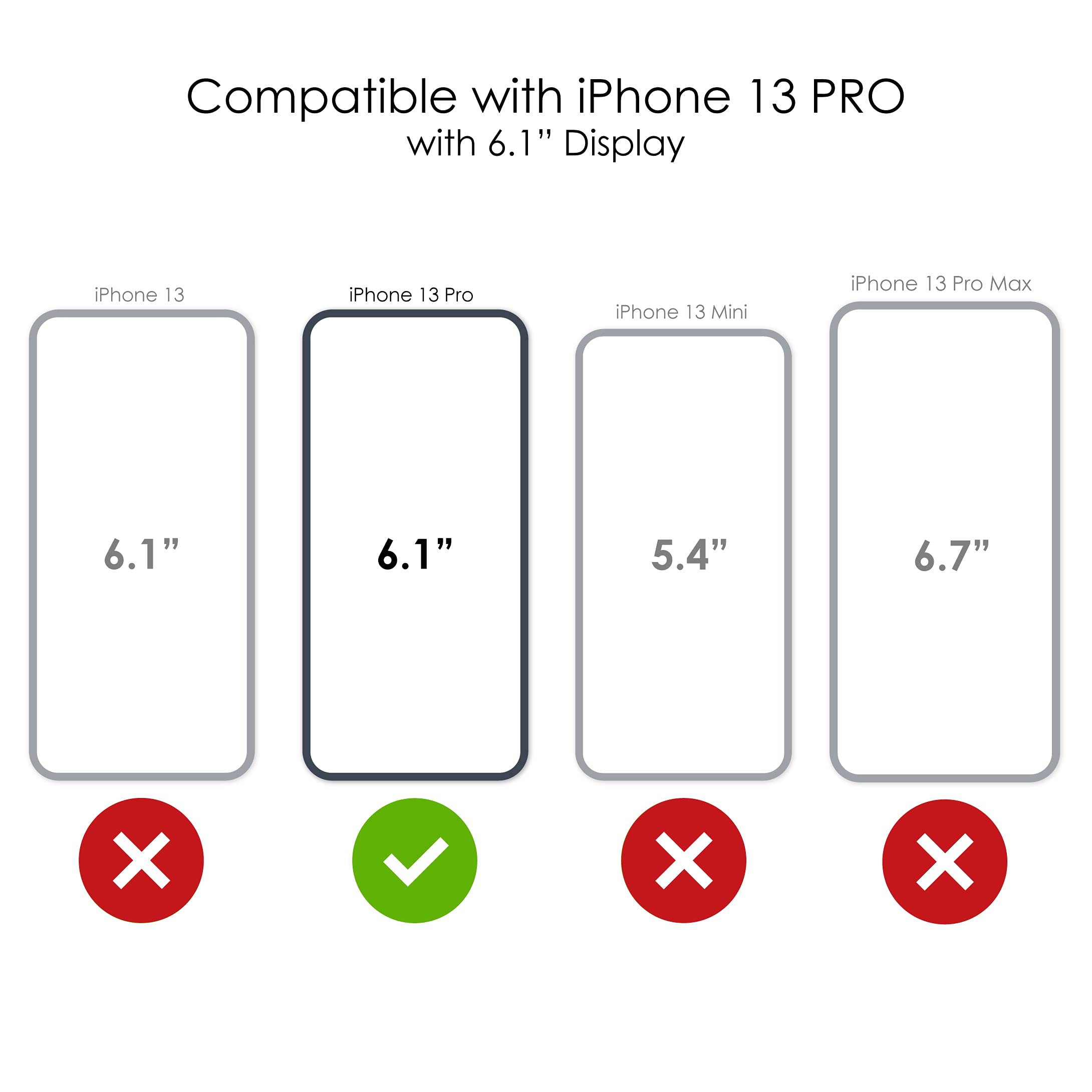 Shockproof iPhone 13 Pro Case with Screen Protector - for Outdoor & Active Use