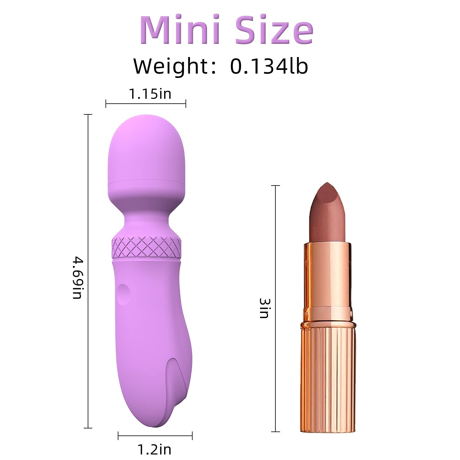 Mini Bullet Vibrator with Clitoral Stimulation - Rechargeable Lipstick Vibrator, 10 Vibration Modes, Waterproof, G-Spot & Nipple Stimulator - Discreet Sex Toy for Women - Perfect for Travel, Solo Play & Couples Fun