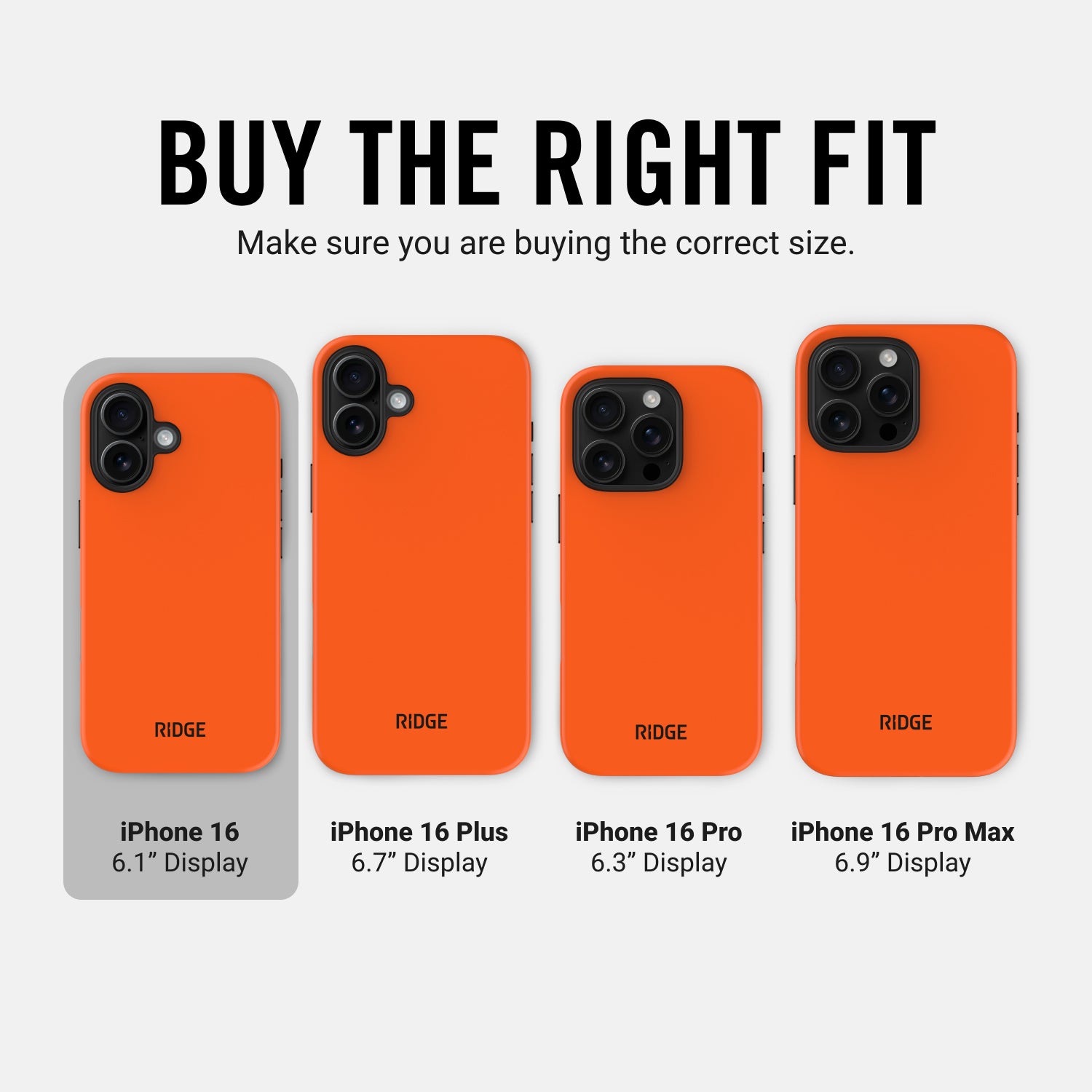 Durable Everyday iPhone 16 Phone Case - Shockproof & Slim Protective Cover in Basecamp Orange | Perfect for Outdoor Adventures, Work & Daily Use