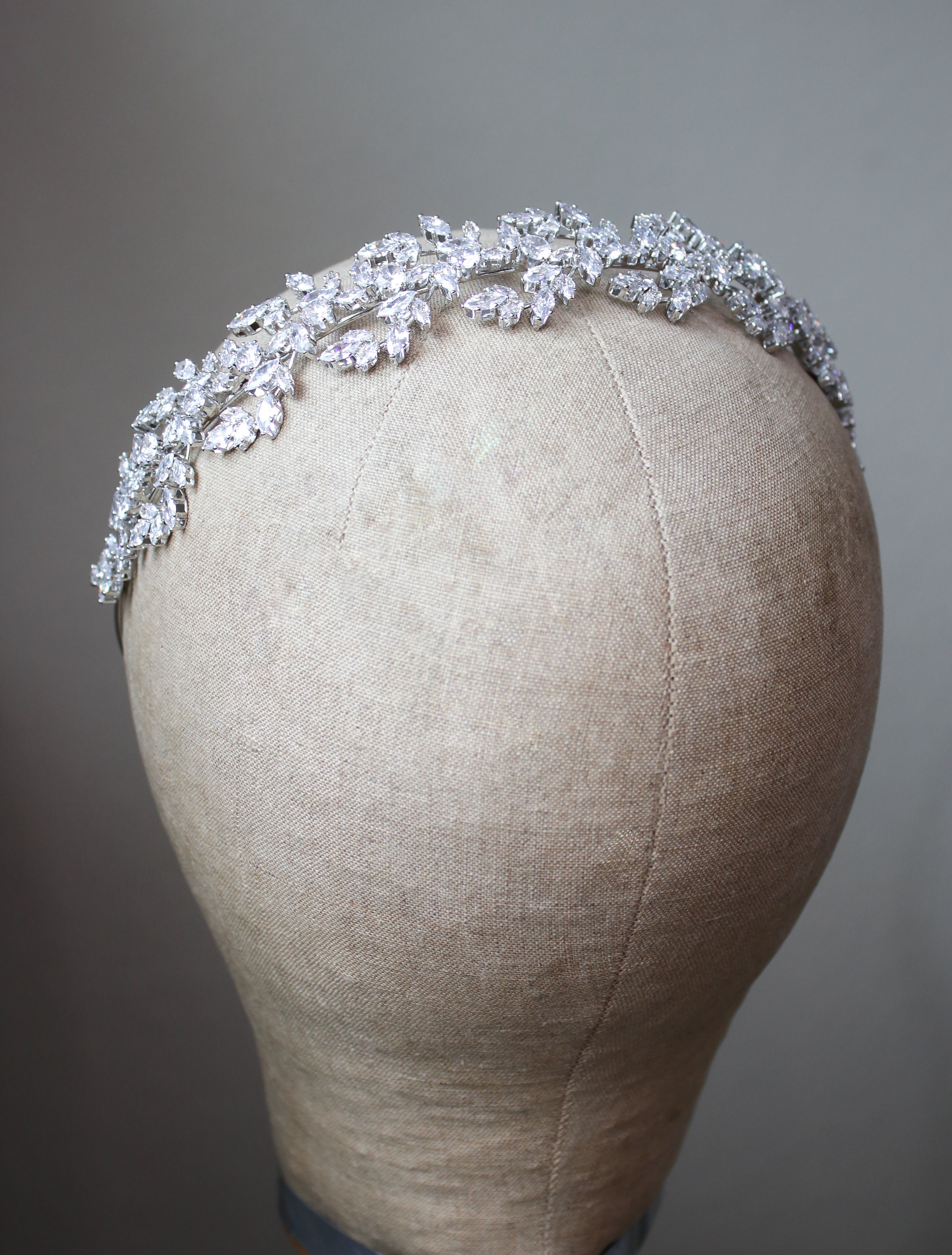 PENELOPE Simulated Diamond Headband - Elegant Rhinestone Hair Accessory for Women | Perfect for Weddings, Parties & Special Occasions