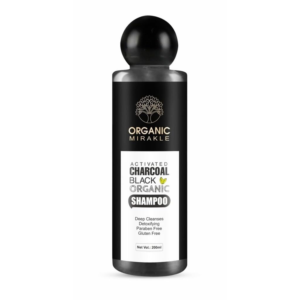 Riyasthya Hair Pro Charcoal Shampoo 200ml - Hair Growth Treatment & Strengthening Therapy for Damaged Hair | Deep Cleansing with Activated Charcoal | Ideal for Daily Use, Thinning Hair & Scalp Care