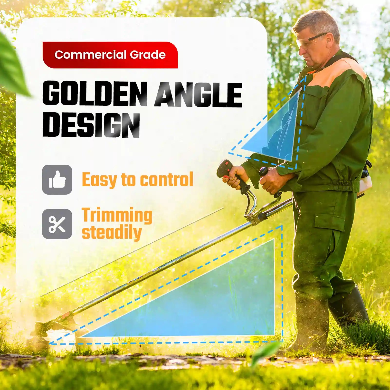 MAXTRA 3-in-1 String Weed Trimmer - Cordless Grass Trimmer & Edger for Lawn Care - Perfect for Yard Maintenance, Garden Trimming, and Landscape Edging