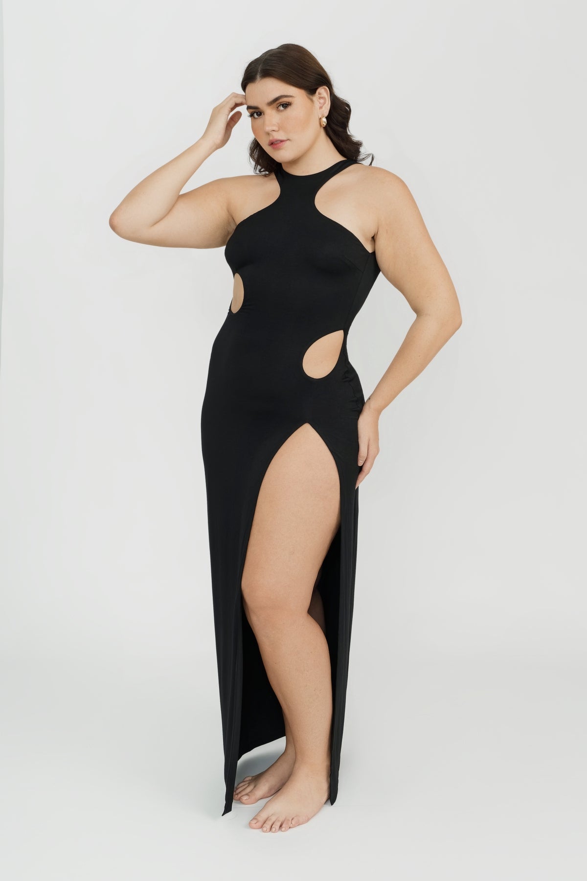 Elegant Black Capri Maxi Dress for Women - Perfect for Beach Vacations, Summer Parties & Casual Outings