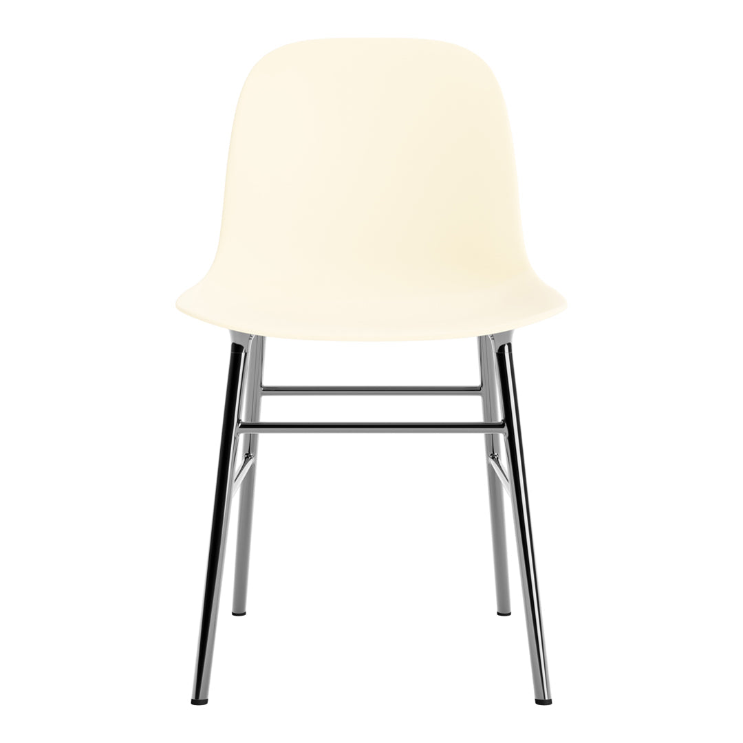 Modern Form Chair with Sturdy Metal Legs - Ergonomic Design for Home, Office & Dining Room Comfort