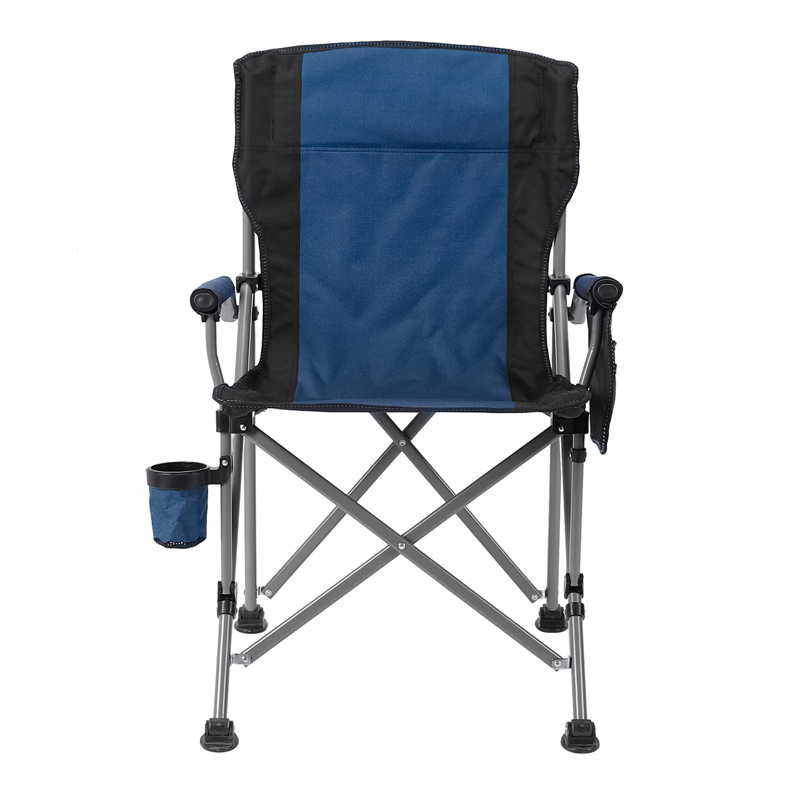 Foldable Camping Chair with Cup Holder & Storage Pocket - Portable Lightweight Folding Chair for Outdoor, Beach, Picnic, Fishing, and Indoor Use - Includes Carry Bag for Easy Transport