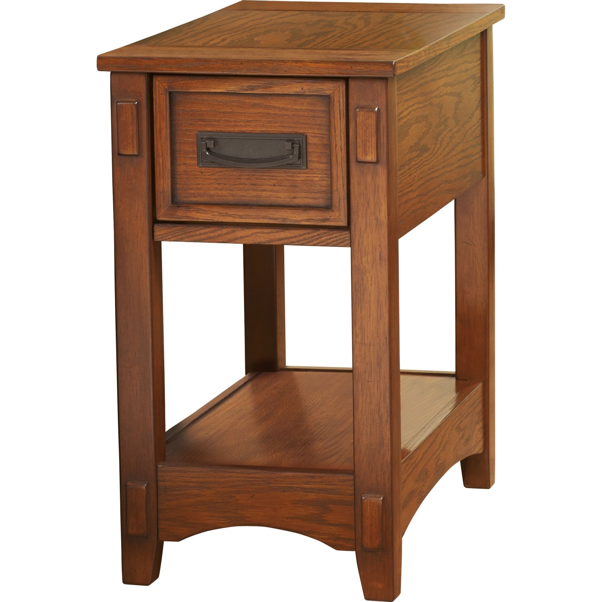 Breegin Brown Wood End Table - Small Nightstand for Living Room, Bedroom, or Office - Compact Side Table with Sturdy Design