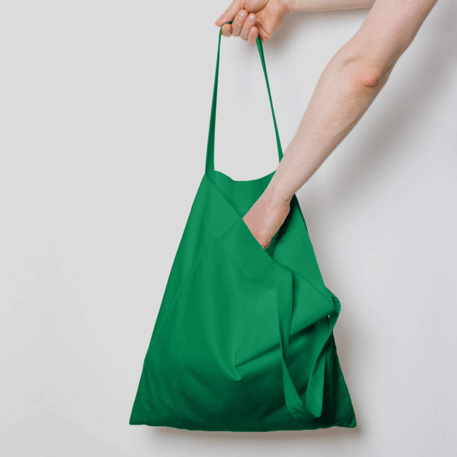 NPBAG 5 Pack 15'' X 16'' Eco-Friendly Cotton Tote Bags - Lightweight Reusable Grocery Shopping Bags with Bonus PTFE Teflon Sheet for Crafts, Farmers Market & Beach Trips