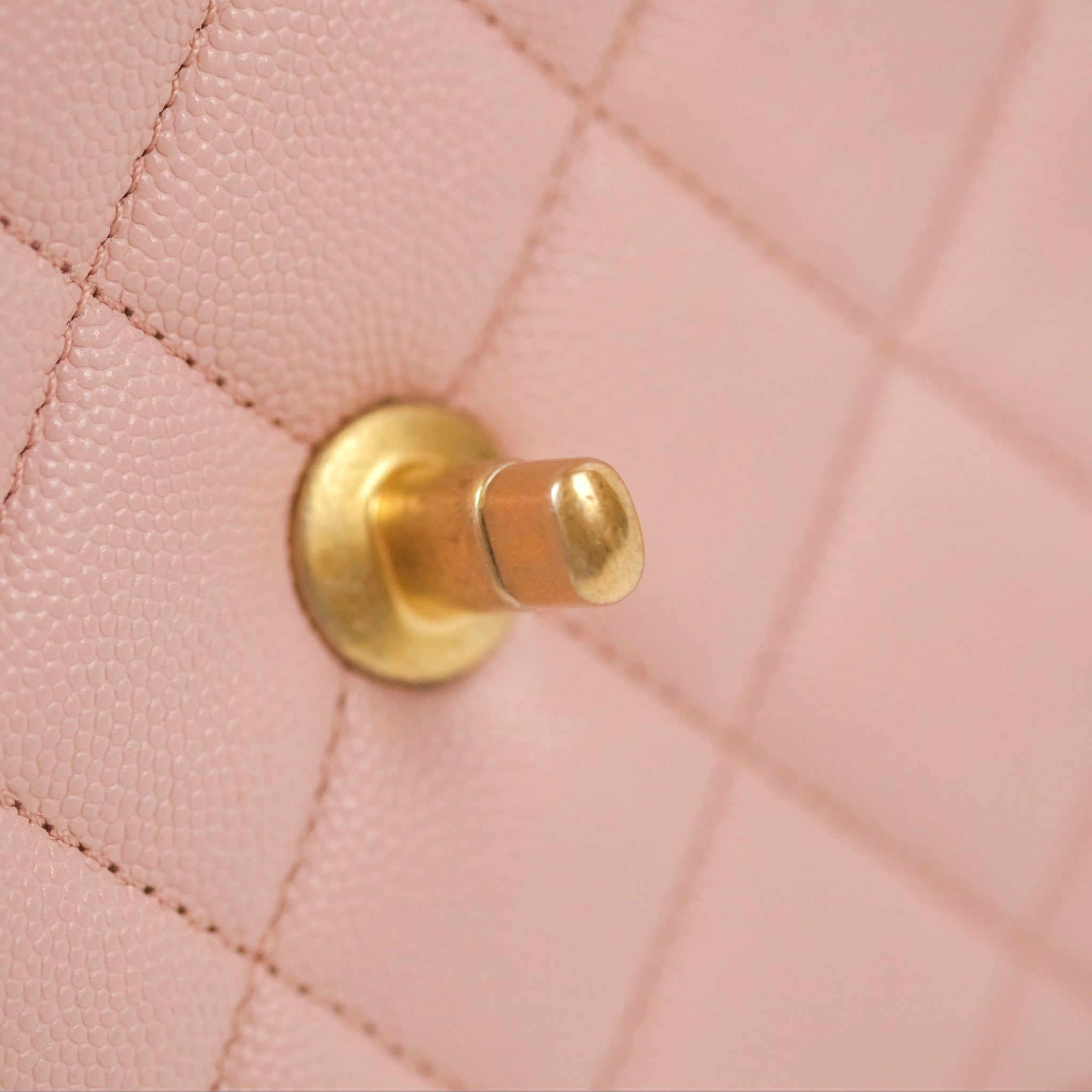 Chanel Carry Me Top Handle Flap Bag in Pink Caviar Leather with Aged Gold Hardware 23S Collection - Perfect for Date Nights, Parties & Special Occasions
