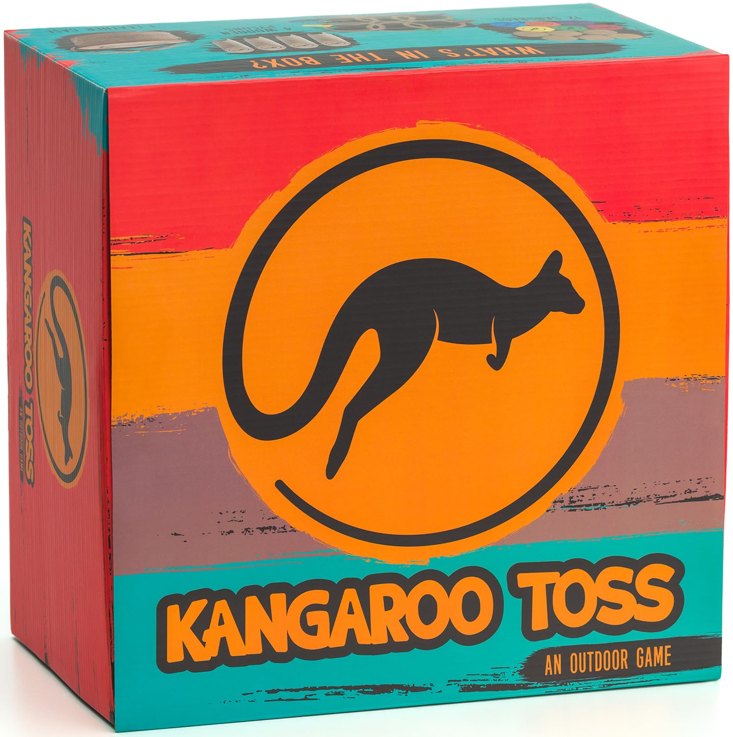 Kangaroo Toss Game Set - Official Outdoor Yard & Beach Game for Adults & Family - Perfect for Backyard, Lawn, Camping, Picnics & Tailgating - Includes Ladder Toss, Bocce & Cornhole Accessories