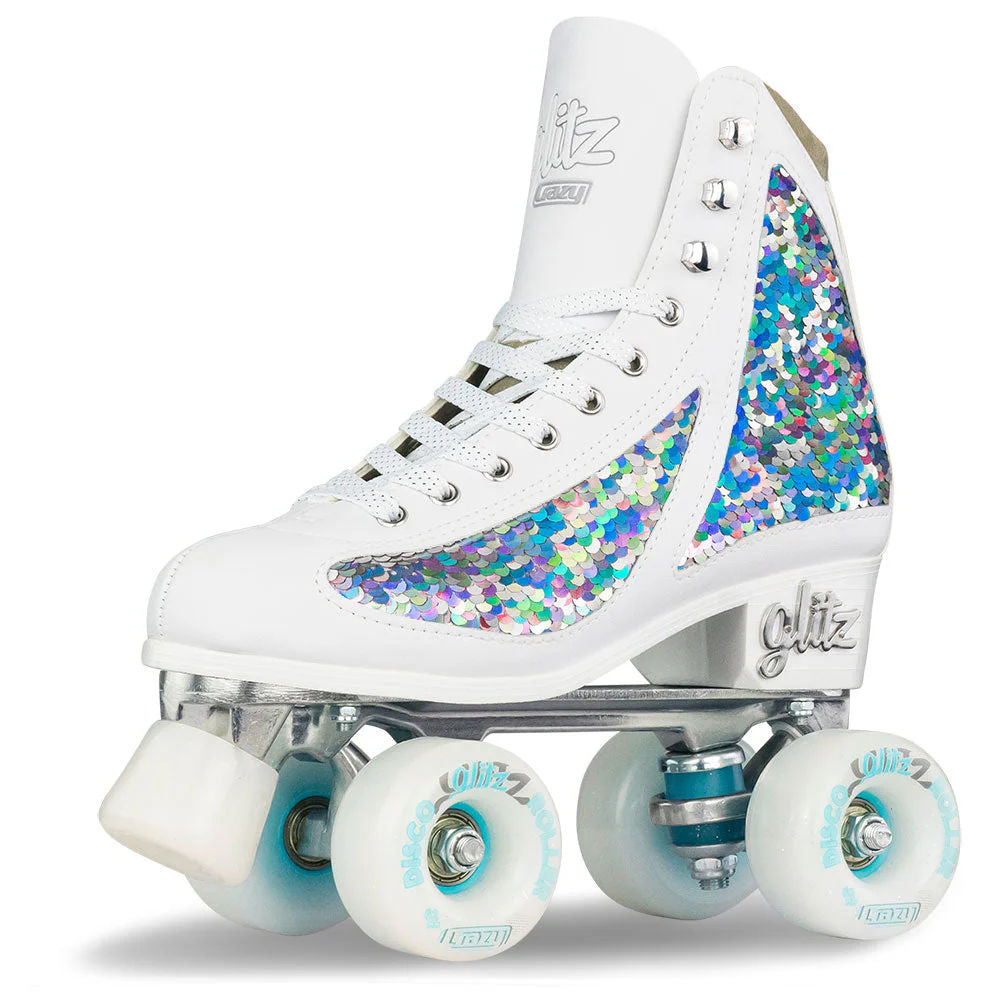 Crazy Disco Glitz 21 Roller Skates - Light Up Wheels for Women & Girls - Retro Disco Party Skating - Perfect for Roller Rinks, Birthday Parties & 80s Theme Events