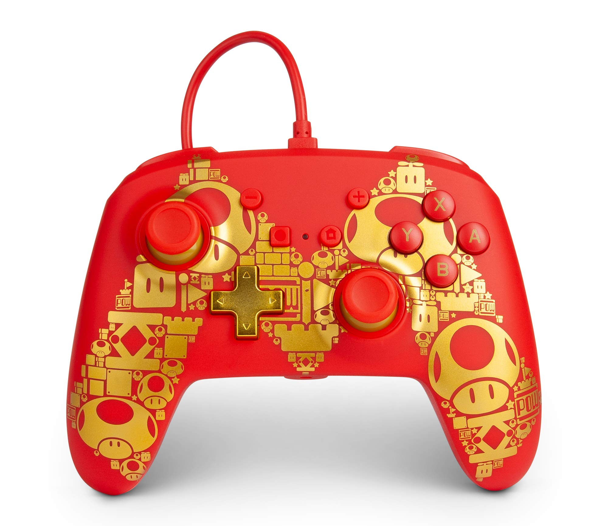 PowerA Enhanced Wired Controller for Nintendo Switch, Switch OLED & Switch Lite - Officially Licensed Mario: Golden Edition - Gaming Accessory for Kids & Adults - Perfect for Multiplayer & Single Player Gaming Sessions