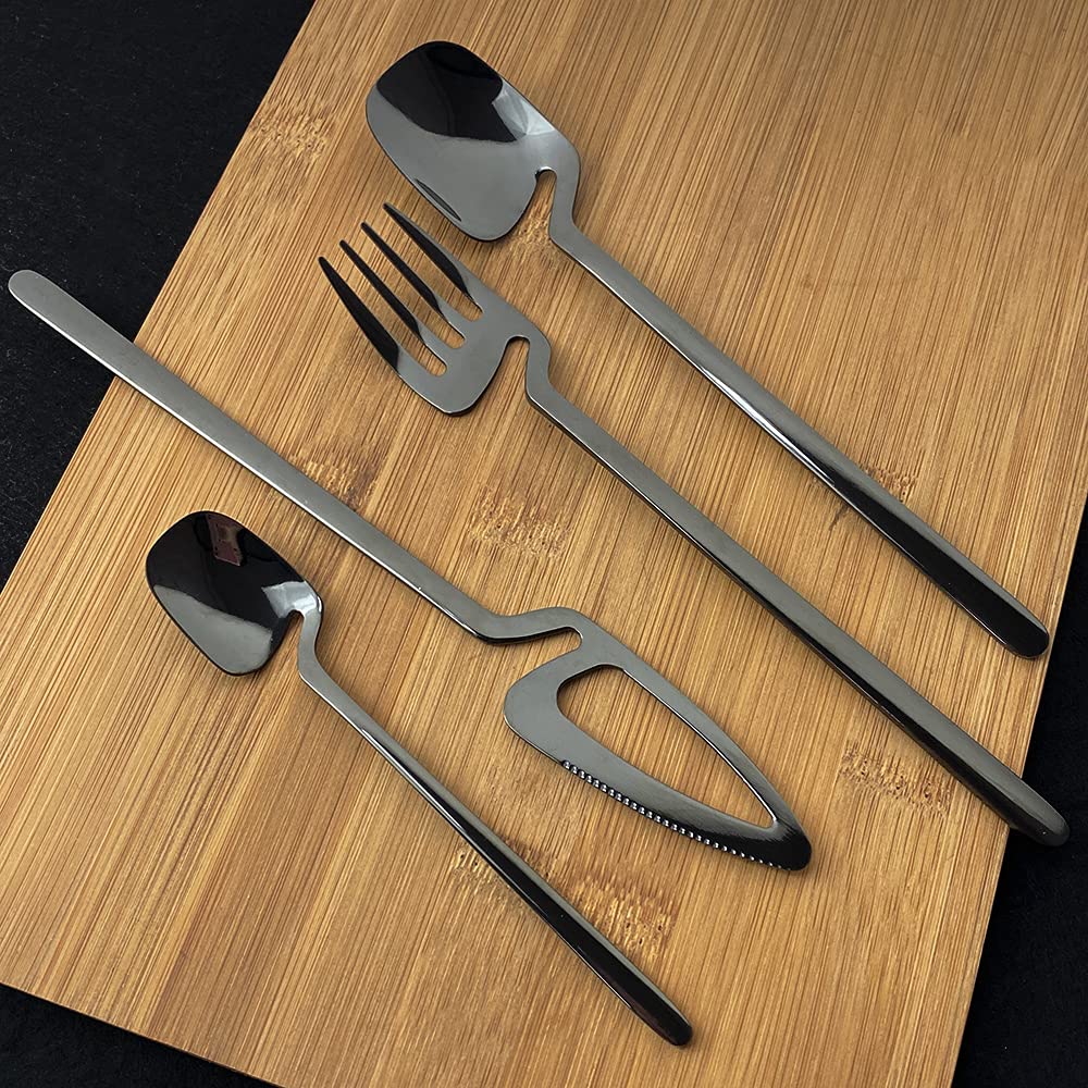 32-Piece Stainless Steel Silverware Set - 304 Grade Classic Dinnerware Cutlery with Forks, Spoons & Knives for Home, Kitchen & Dining | Elegant Silver Flatware Set for Everyday Meals, Dinner Parties & Gifting