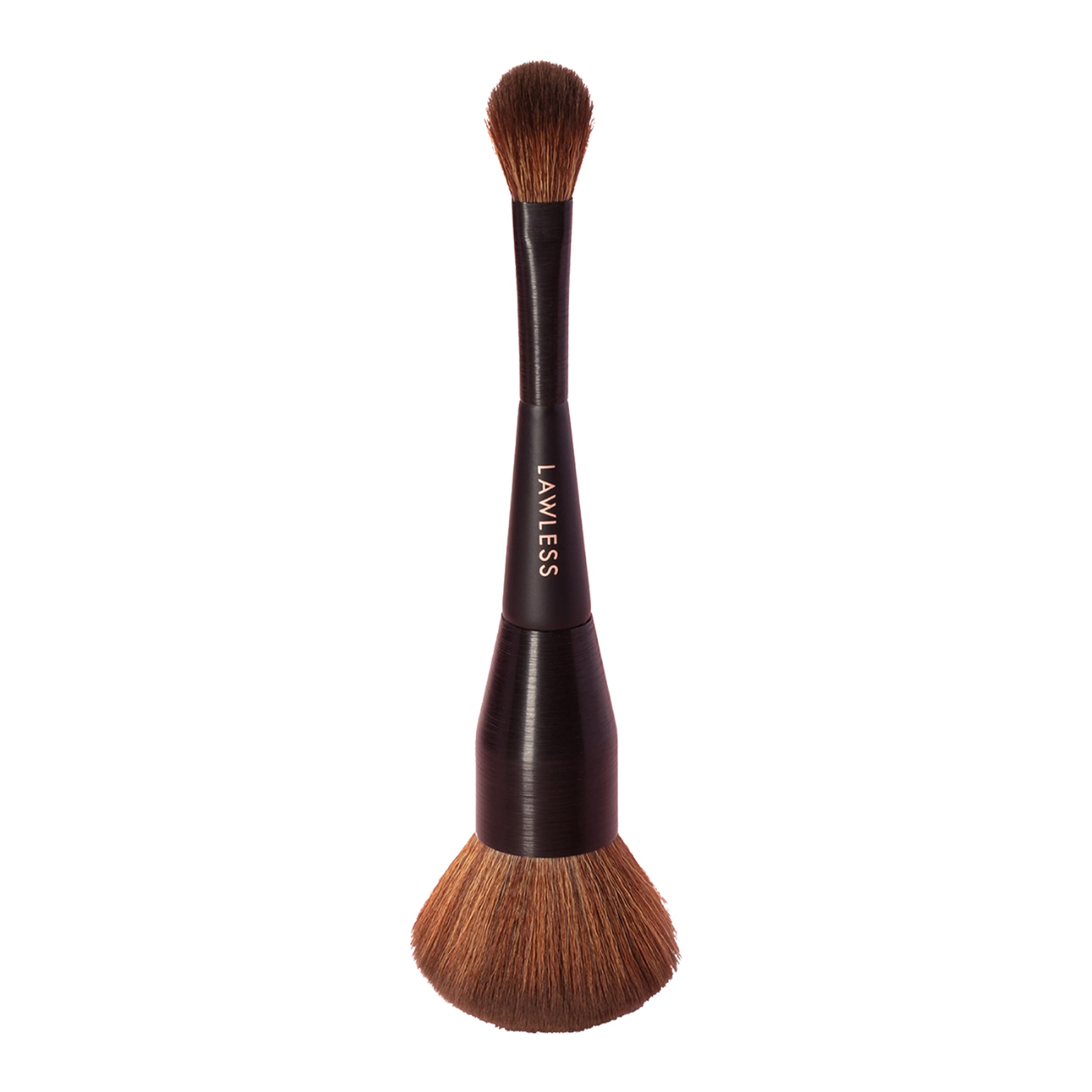 Professional Dual Ended Powder Brush for Women - Soft & Dense Makeup Brush for Face & Contouring - Perfect for Everyday Use & Travel