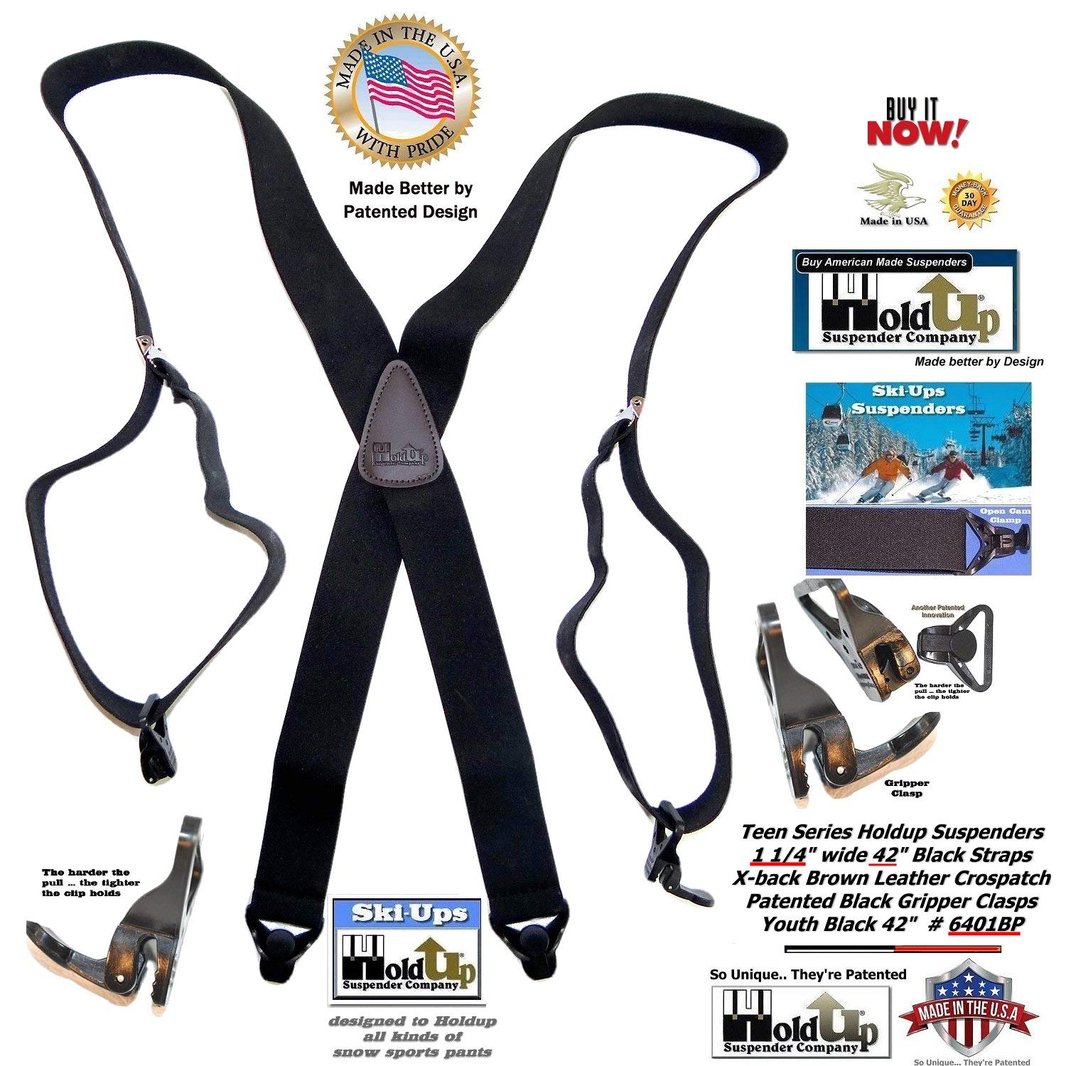 Boys Suspenders with Patented Gripper Clasp - Perfect for School & Formal Wear