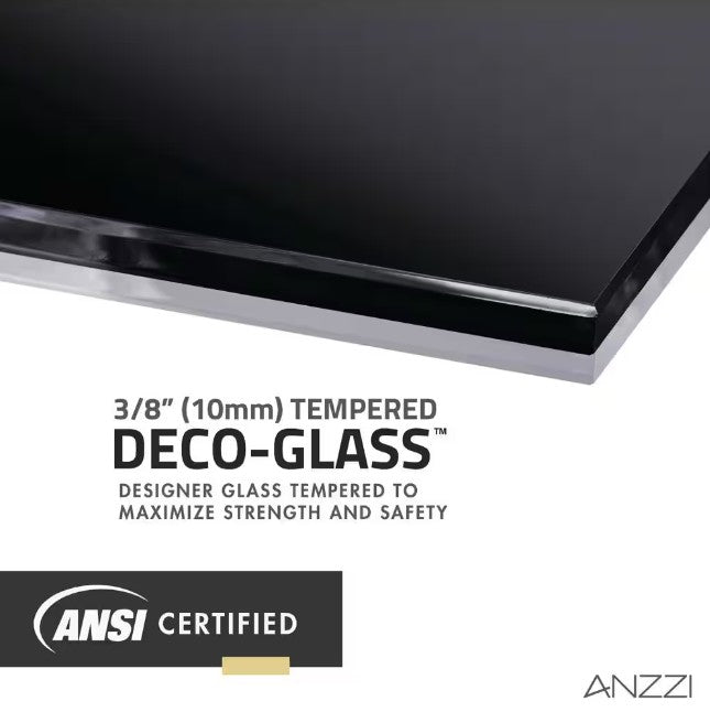 Anzzi SD AZ8077 02BNT Frameless Sliding Shower Door - 60