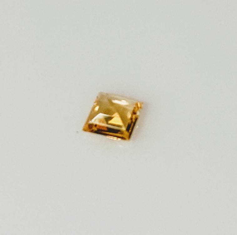 0.3ct Natural Medium Vivid Yellow Sapphire - 4mm Square Cut VVS Loose Gemstone - September Birthstone for Jewelry Making, Engagement Rings & Necklace Designs