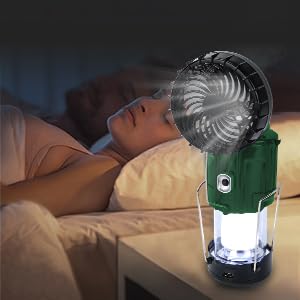 Solar Camping Lantern with Fan & Phone Charger - Emergency Light for Power Outage & Outdoor Adventures