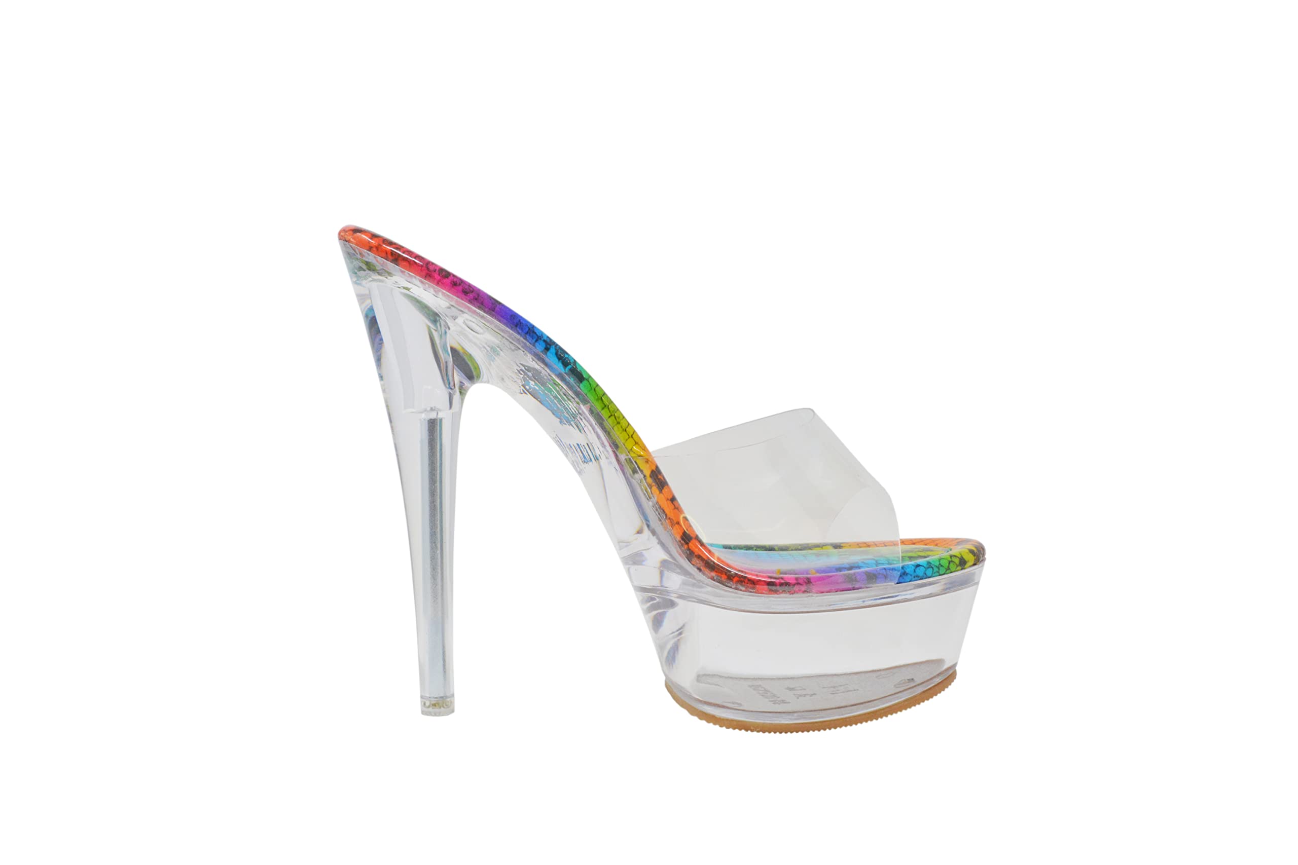 Noelle-1 Women's Clear Transparent Platform Stiletto High Heels with Straps - Sexy Party Shoes for Nightclubs, Weddings & Evening Events