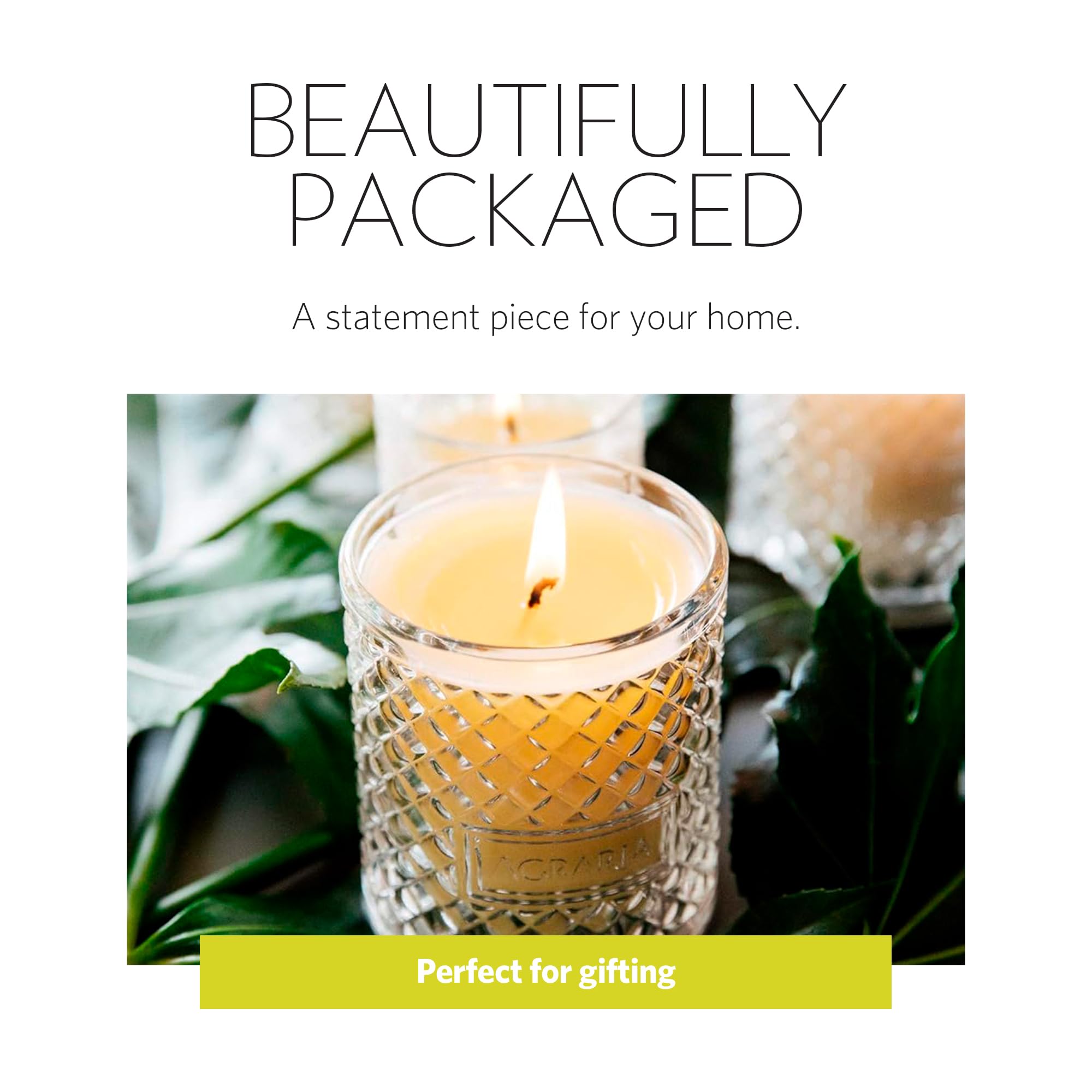 AGRARIA Premium Scented Soy Wax Candles | Long-Lasting Vegan Home Fragrance | Elegant 7oz Gift Set for Relaxation, Meditation & Romantic Ambiance