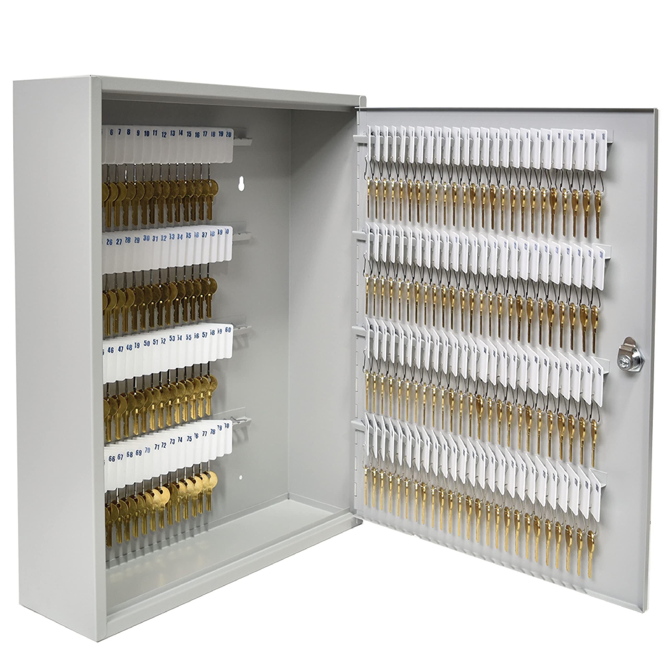 Steelmaster 200-Key Security Cabinet with Piano Hinged Door - Heavy Duty Steel Key Lock Box for Office, Hotel & School Key Management | BankSupplies