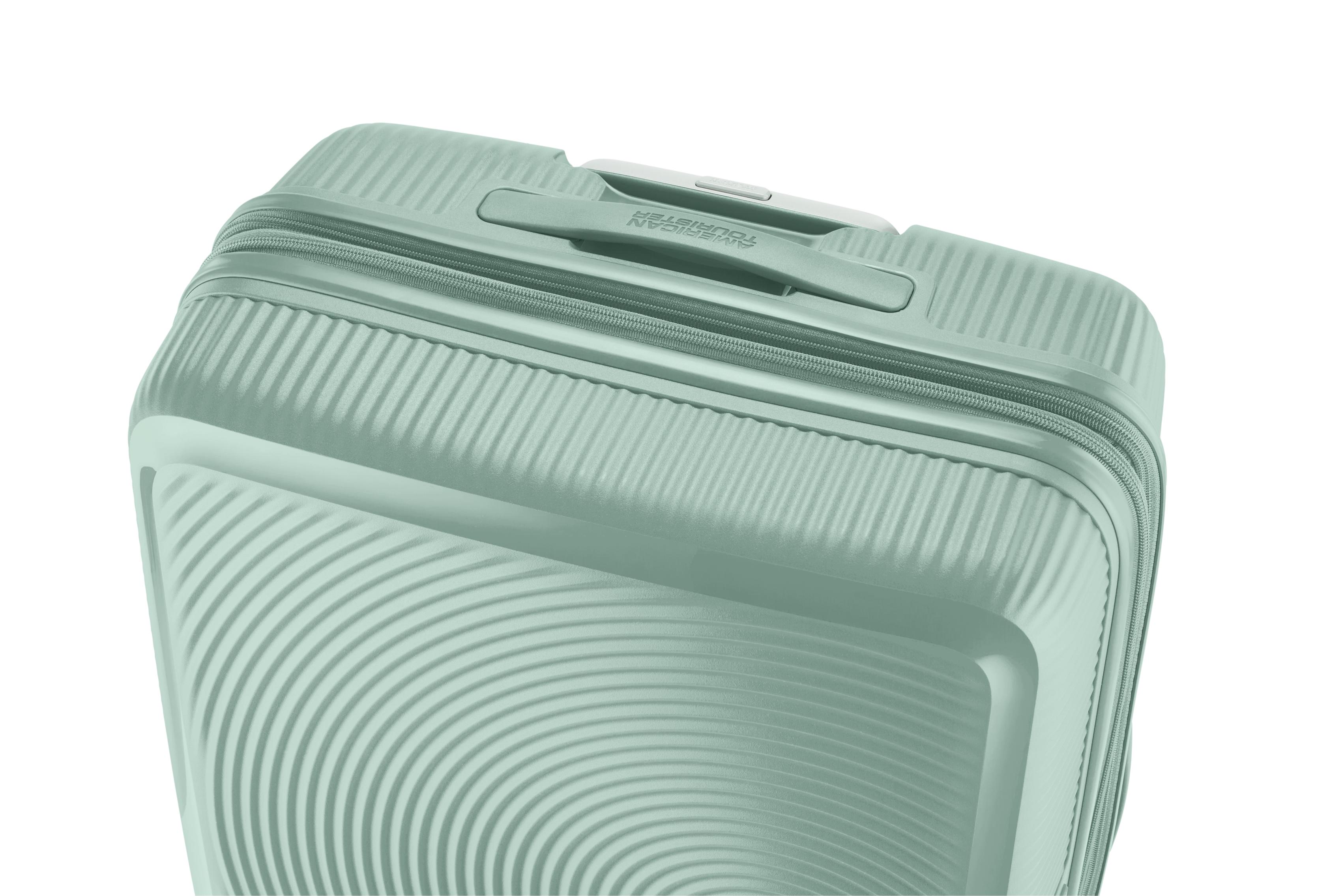 American Tourister 69cm Curio 2.0 Spinner Luggage - Urban Green Hardshell Suitcase for Travel, Business & Vacation | Lightweight & Durable Carry-On Bag