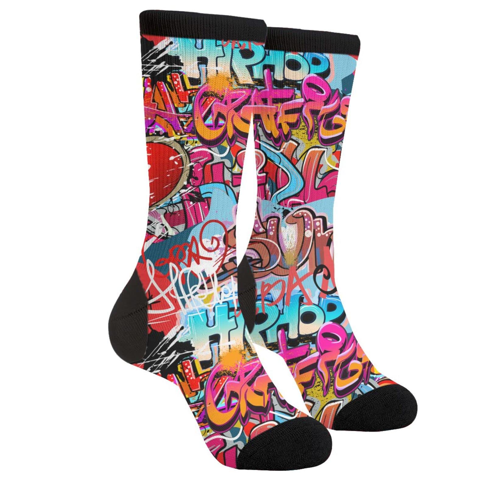 Funny Crazy Novelty Crew Tube Socks for Men & Women - Casual Athletic Sport Dress Socks - Perfect for Gifts, Cosplay, and Everyday Wear