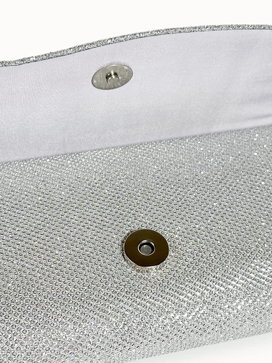 Sparkly Sequin Envelope Clutch Purse for Women - Elegant Evening Bag with Chain for Party, Prom, Wedding & Bridal Events | Perfect for Cocktail Parties, Date Nights & Special Occasions