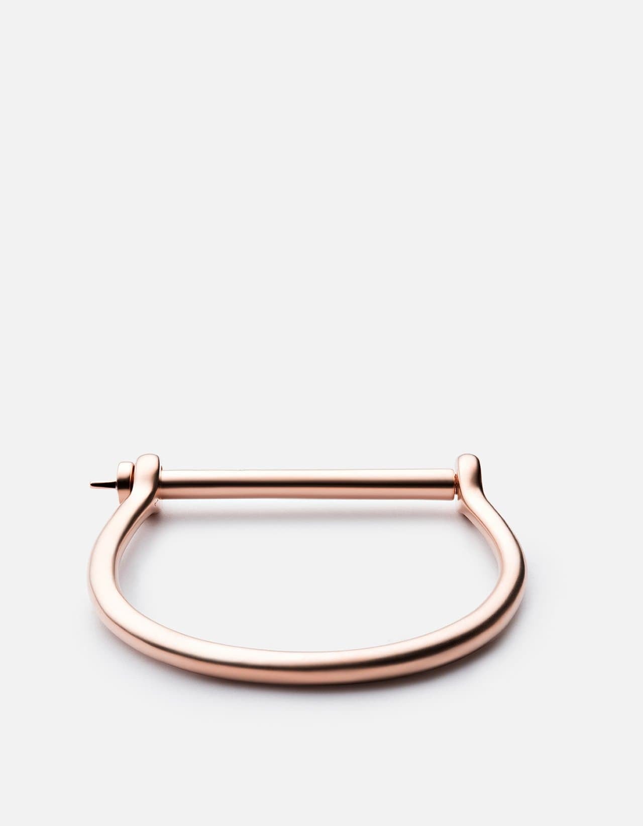 Brushed Rose Gold Plated Screw Cuff Bracelet - Elegant Adjustable Bangle for Women, Perfect for Parties, Weddings & Everyday Wear