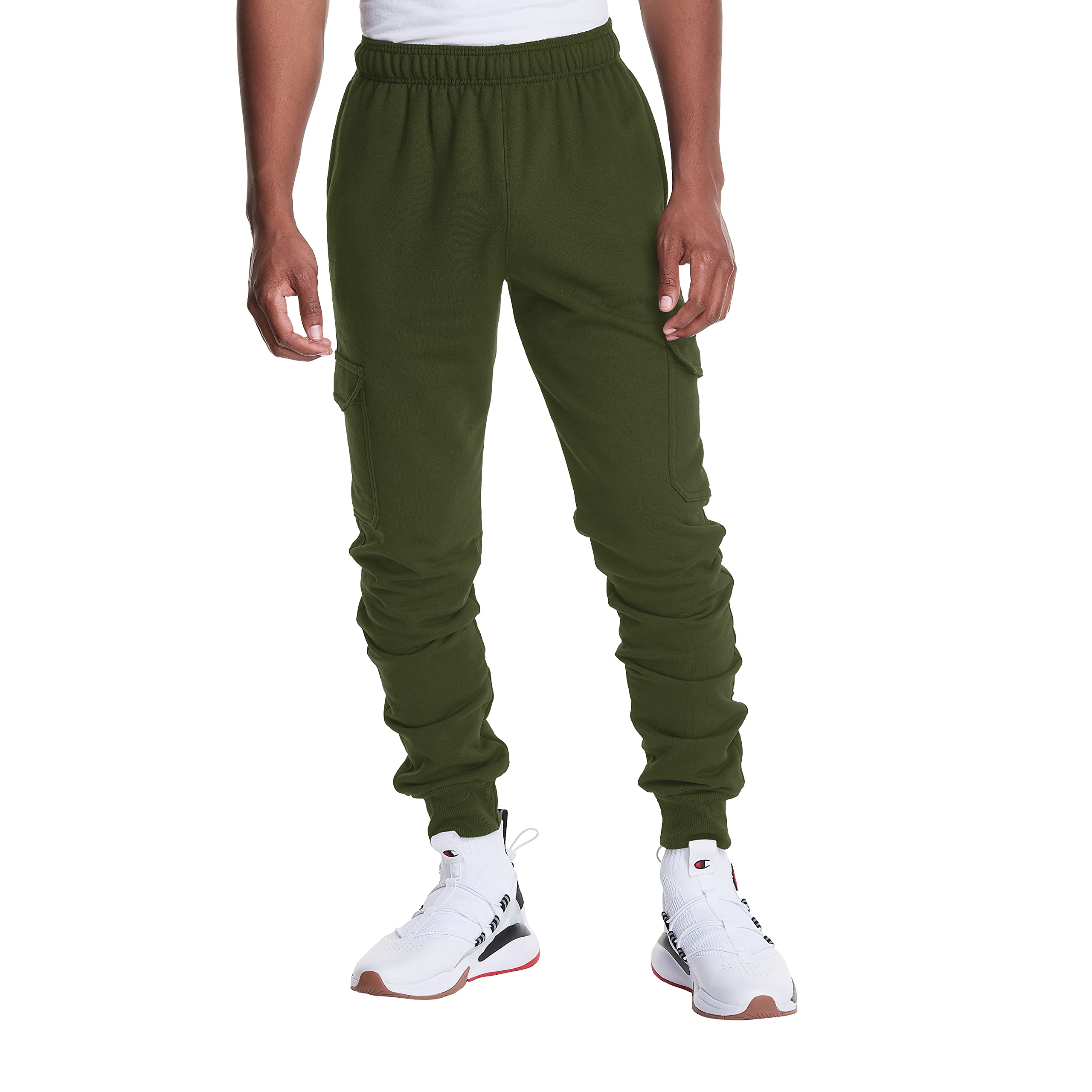 Champion Men's Powerblend Cargo Jogger Pants - Comfortable & Stylish Sweatpants for Men with Pockets, 31