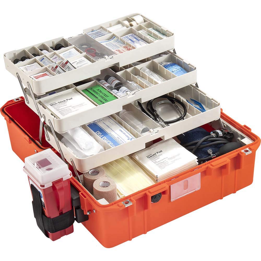 Pelican 1465 EMS Air Case - Orange Waterproof Protective Hard Case for Equipment Storage | Perfect for Travel, Medical Supplies & Emergency Response Gear