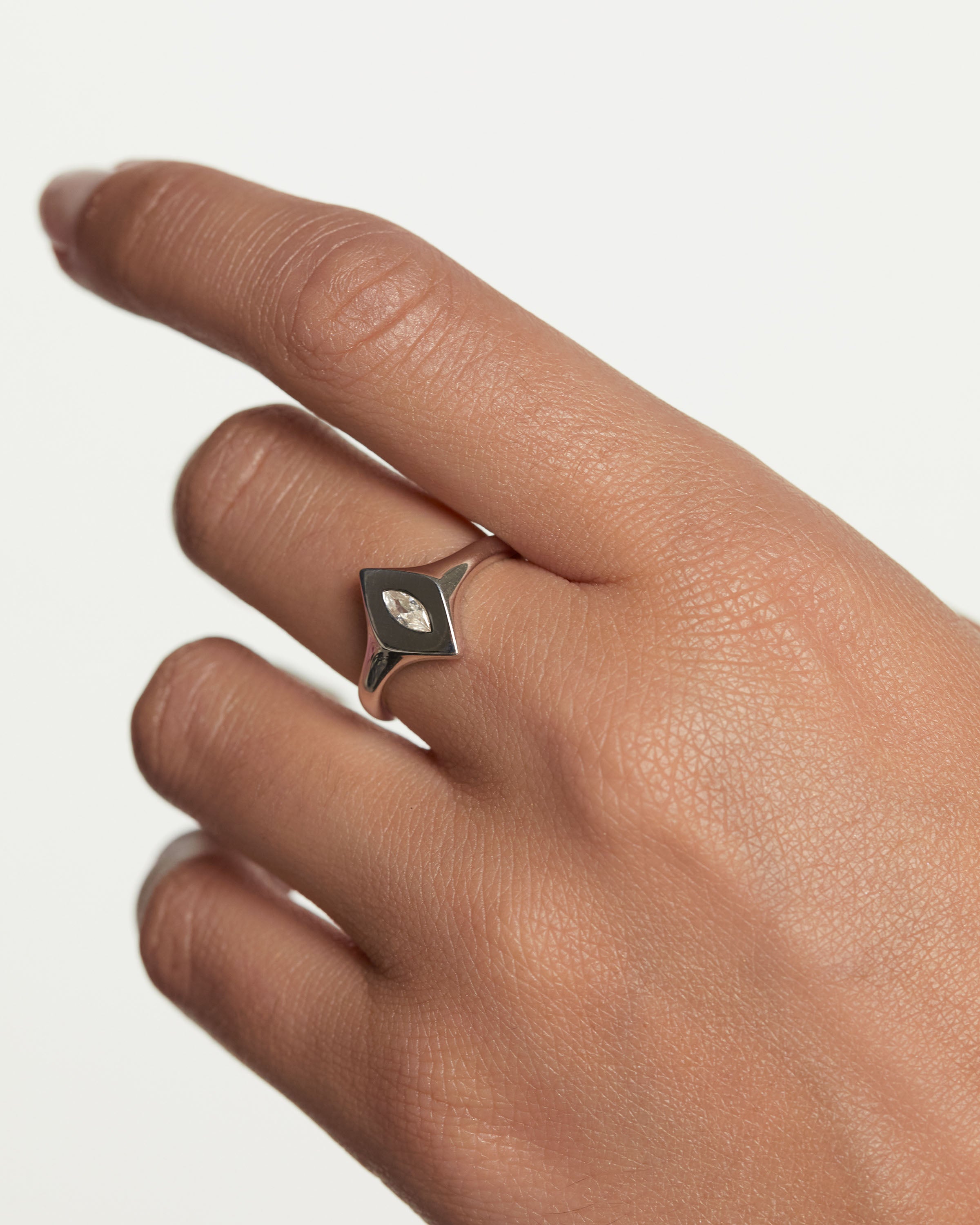 Kate Stamp Silver Ring for Women - Elegant Personalized Jewelry Gift for Her - Perfect for Anniversaries, Birthdays & Special Occasions