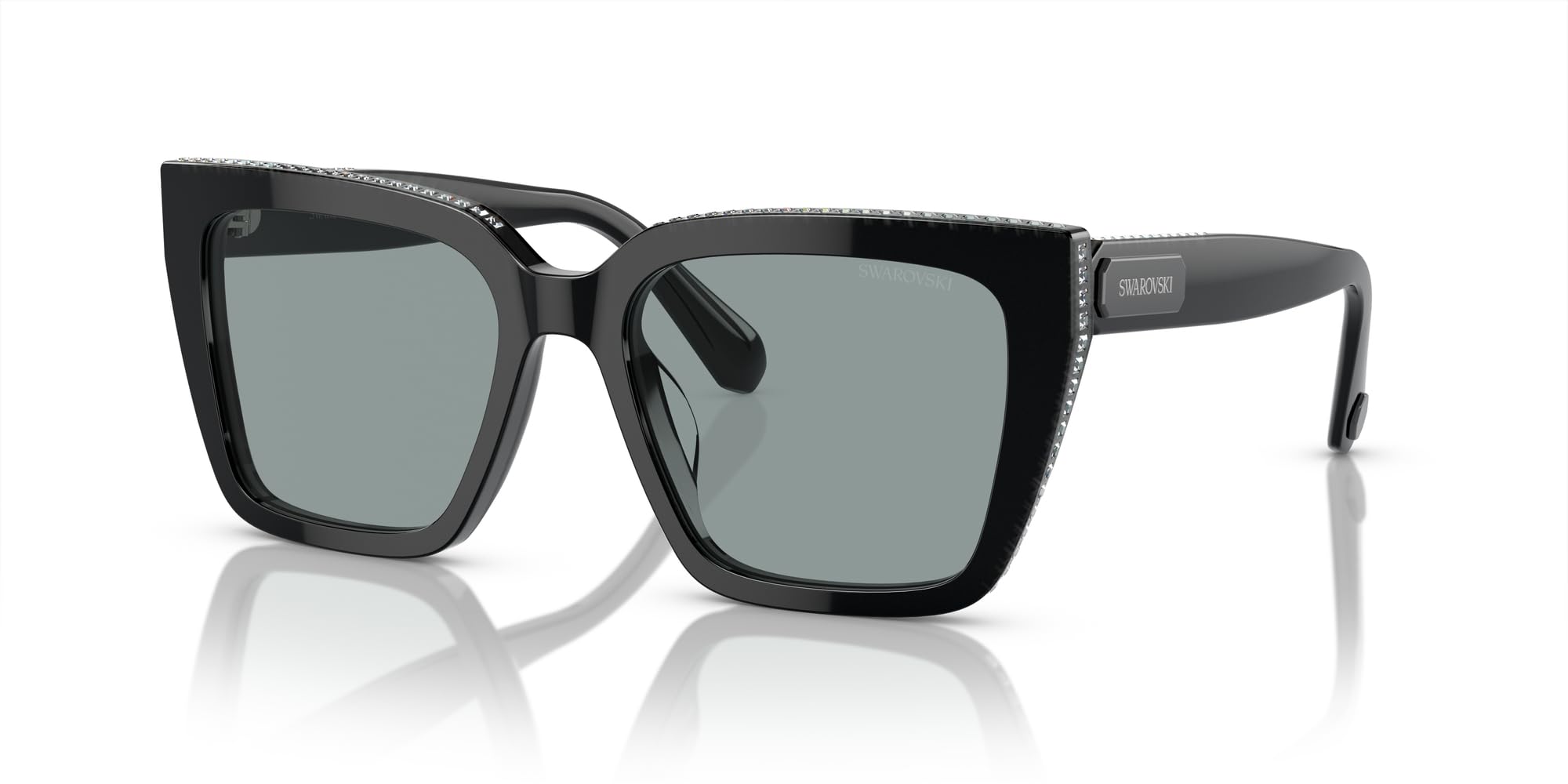 Swarovski Women's Sk6013 Square Sunglasses - UV Protection, Polarized, Fashionable Designer Shades for Women - Perfect for Outdoor Activities, Beach, Driving & Everyday Wear
