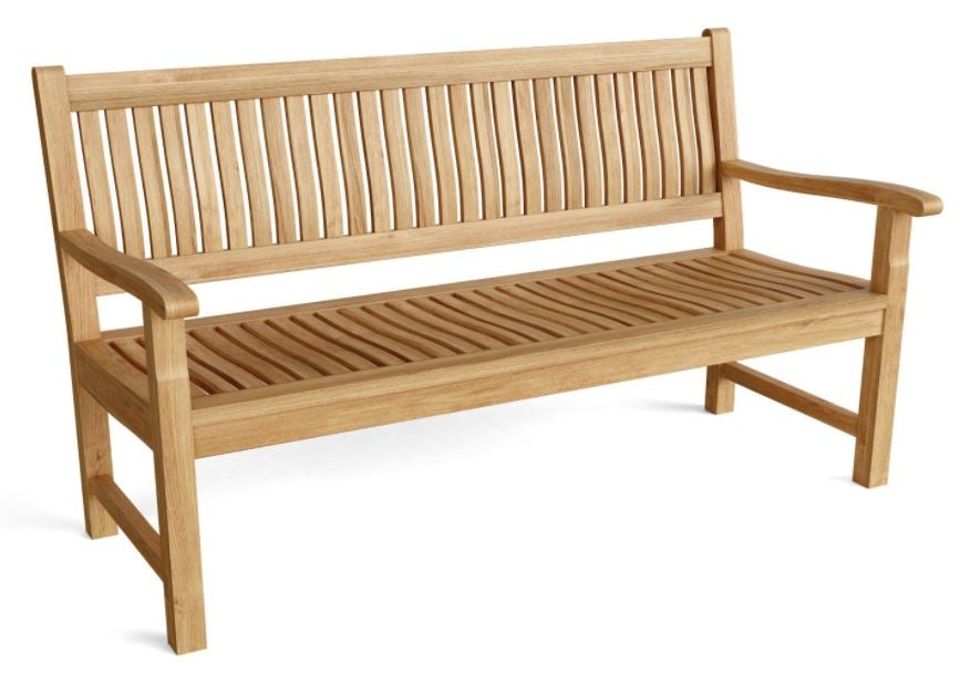 Anderson Teak Del Amo 4-Seater Outdoor Bench BH 572 - Durable Teak Wood Patio Furniture for Garden, Poolside & Deck Use