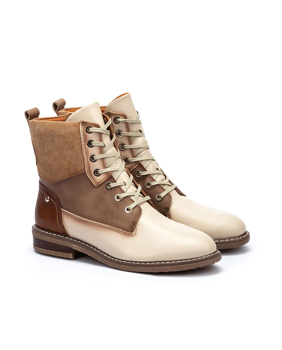 PIKOLINOS Women's Leather Flat Ankle Boots - Comfortable Aldaya Style for Casual Wear & Everyday Outfits