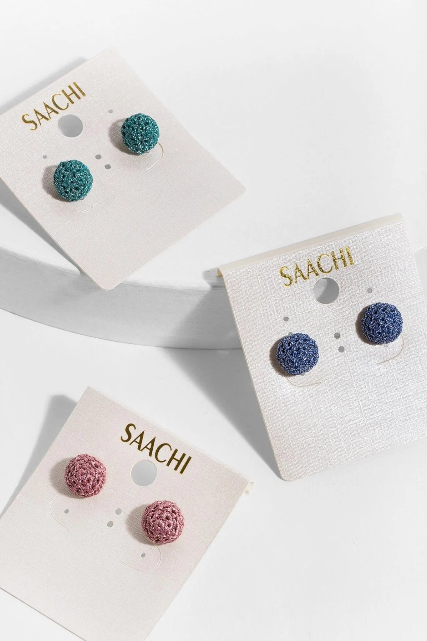 Stylish Metallic Crochet Thread Cluster Stud Earrings for Women - Perfect for Parties, Weddings & Everyday Wear