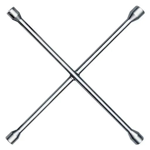 Ken Tool 4-Way Chrome Lug Wrench - Heavy Duty Tire Iron for Car, Truck & SUV - Perfect for Wheel Changes, Flat Tire Repair & Auto Maintenance