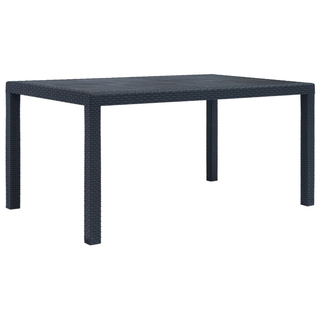 Outdoor Plastic Rattan Look Bar Table - Patio Dining Table for Garden, Backyard, Porch & Poolside | Durable Weather-Resistant Outdoor Furniture for Entertaining & Relaxation