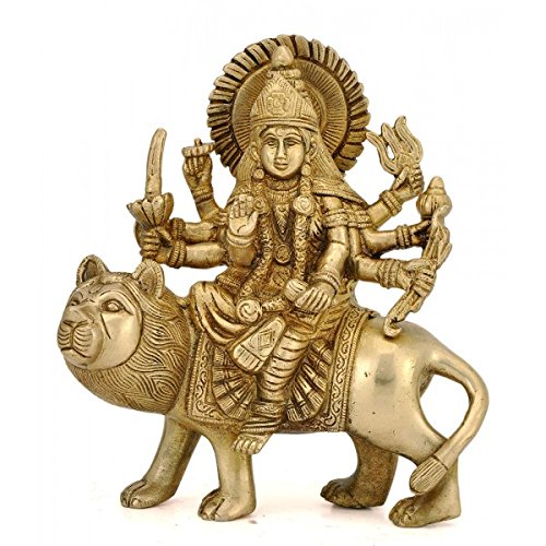 Goddess Durga Ma Vaishno Statue - Handcrafted Hindu Deity Sculpture for Home Altar & Spiritual Decor | Perfect for Puja, Meditation & Indian Festival Celebrations