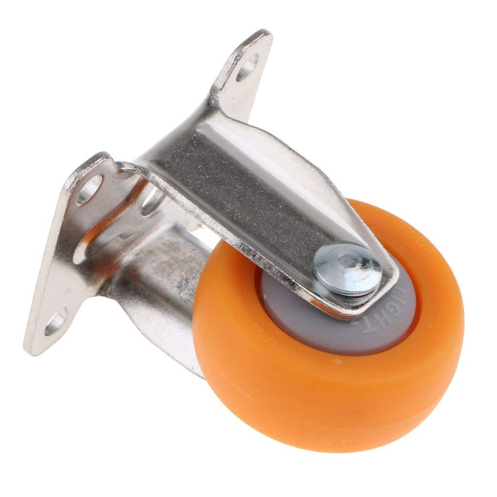 Xianglaa Heavy Duty 1 Inch Nylon Wheel Casters - 50mm Fixed Top Plate Castor for Trolley & Furniture Parts | Perfect for Office Chairs, Carts, and Industrial Equipment