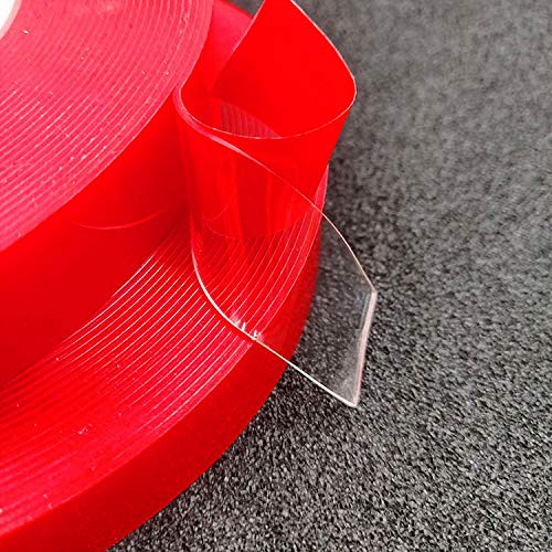 Nano Double Sided Tape - Heavy Duty Mounting Tape - Washable Invisible Gel Adhesive for Wall Hanging & Anti-Slip (1-3/16