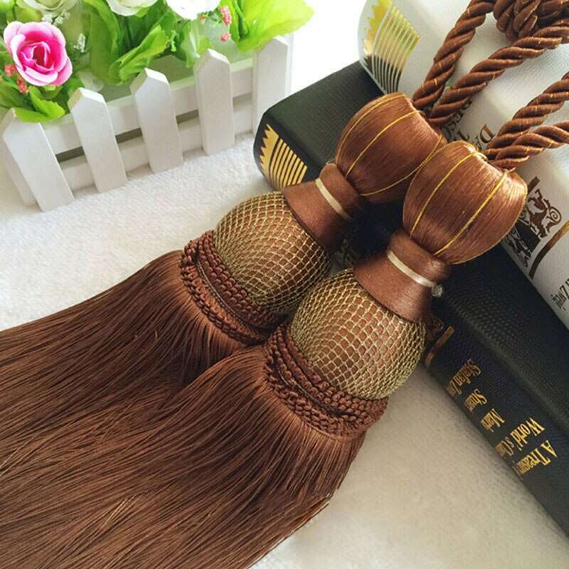 Elegant Kara Hanging Ball Tassel Tieback Curtain Holder - Perfect for Living Room, Bedroom & Window Decor