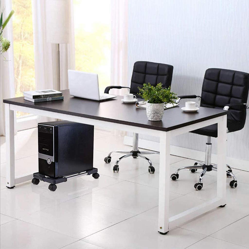 Limtula Adjustable Black ABS PC CPU Stand Holder - Tower Case Computer Stand Cart for Home & Office Desktop Setup