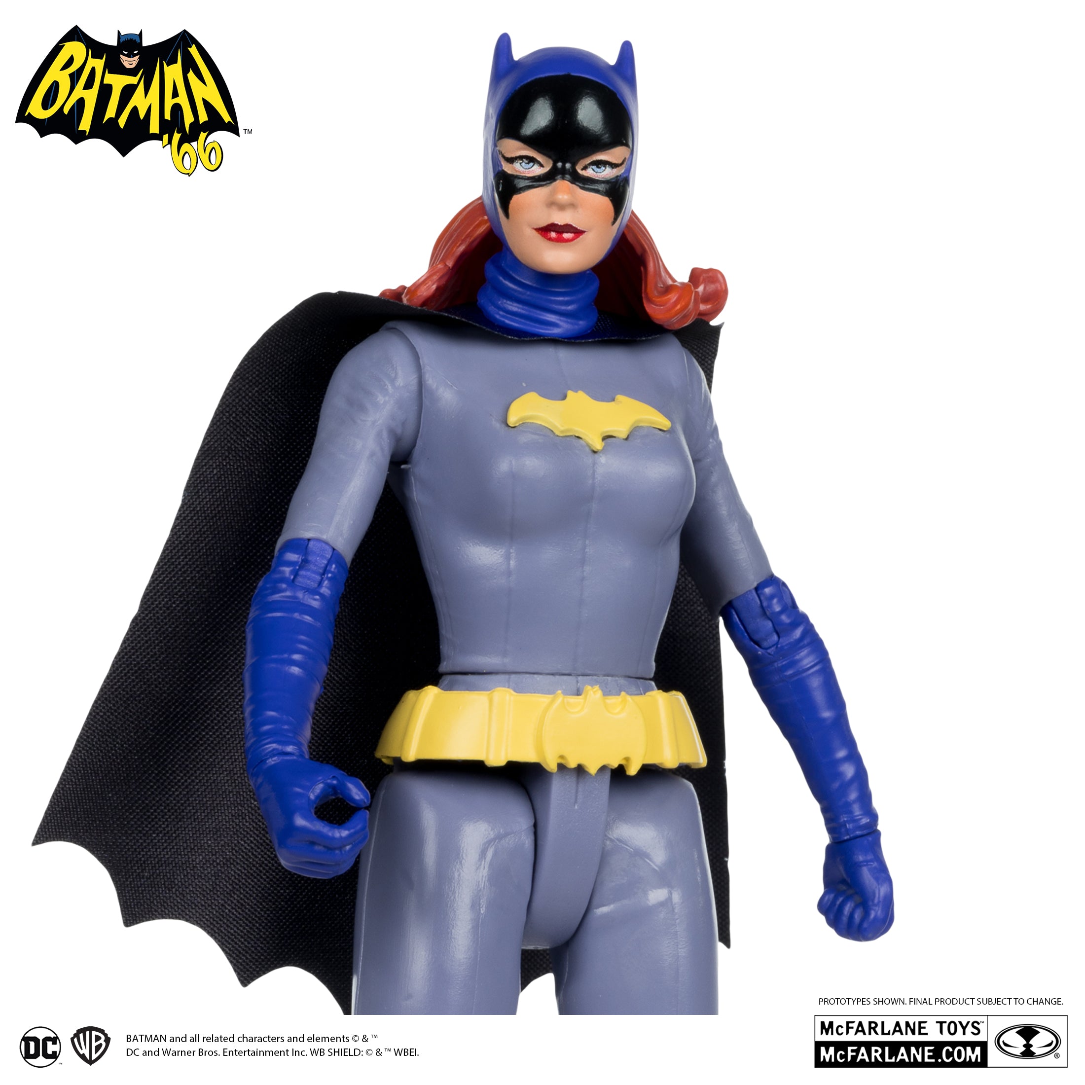 Vintage Batgirl Action Figure - Blue & Grey Costume from Batman Classic TV Series by McFarlane Toys | DC Comics Collectible for Display & Cosplay Inspiration